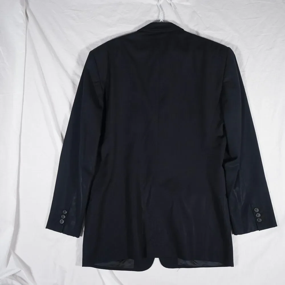 Giorgio Armani Le Collezioni Black Blazer Suit Jacket 38R Missing Button